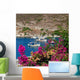 Fishing Boats and Bougainvillea Wall Decal