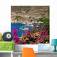 Fishing Boats and Bougainvillea Wall Decal