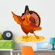 Thanksgiving Turkey Presenting Wall Decal