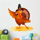 Thanksgiving Turkey Presenting Wall Decal
