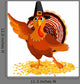Thanksgiving Turkey Presenting Wall Decal