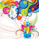 Abstract Magic Bix with Wall Decal