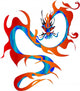 Artistic Colorful Dragon Wall Decal