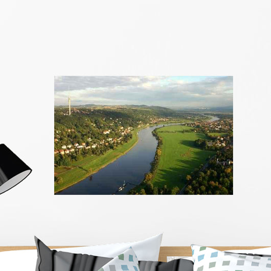 Dresden Elbe Luftbild Wall Decal