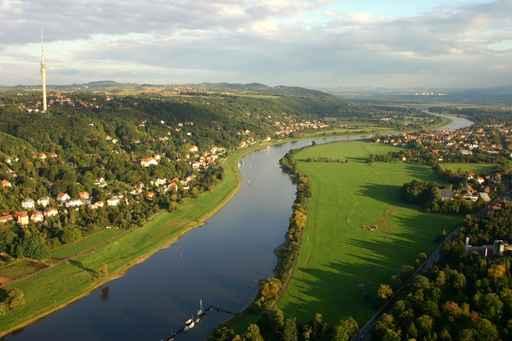 Dresden Elbe Luftbild Wall Decal