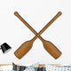 Wooden Canoe Paddle Wall Decal