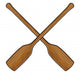Wooden Canoe Paddle Wall Decal