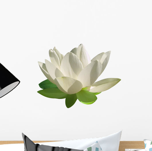 White Lotus Flower Wall Decal
