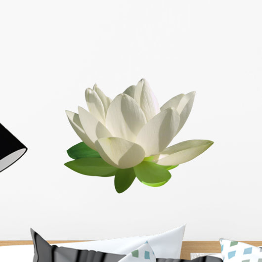White Lotus Flower Wall Decal