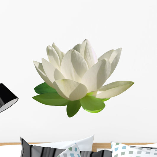 White Lotus Flower Wall Decal