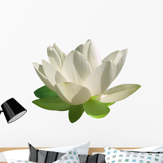 White Lotus Flower Wall Decal