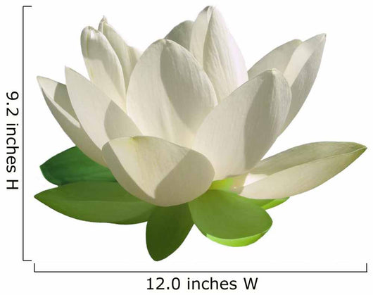 White Lotus Flower Wall Decal
