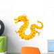 Origami Dragon Orange Wall Decal