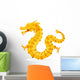 Origami Dragon Orange Wall Decal