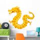 Origami Dragon Orange Wall Decal