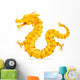 Origami Dragon Orange Wall Decal