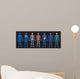Blue Human Body Systems (Black Background) Wall Decal