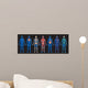 Blue Human Body Systems (Black Background) Wall Decal