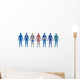 Blue Human Body Systems (White Background) Wall Decal