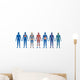 Blue Human Body Systems (White Background) Wall Decal