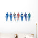 Blue Human Body Systems (White Background) Wall Decal