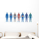 Blue Human Body Systems (White Background) Wall Decal