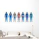 Blue Human Body Systems (White Background) Wall Decal