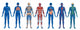 Blue Human Body Systems (White Background) Wall Decal