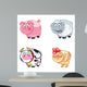Collection Cartoon Farm Animals Wall Decal