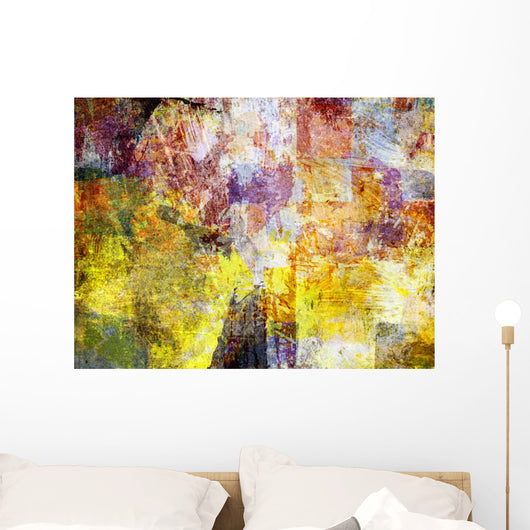 Mixed Media Textures Collage Wall Decal