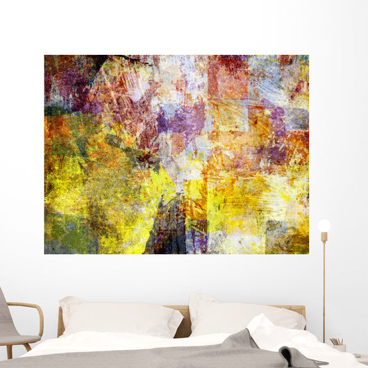 Mixed Media Textures Collage Wall Decal