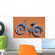 Blue Bicycle Abstract Wall Decal