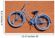 Blue Bicycle Abstract Wall Decal
