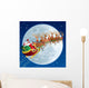 Santa Sleigh Riding across Wall Decal