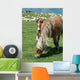 Horses in a Mountain Field Wall Decal