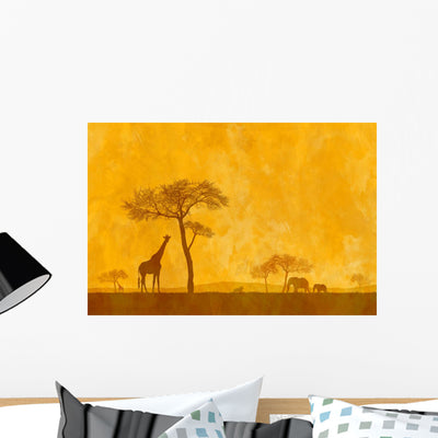 Nature Wall Decal shown on a wall