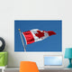 Canadian Flag on a Pole Wall Decal