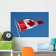 Canadian Flag on a Pole Wall Decal