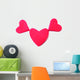 Painted Pink Hearts Plasticine Wall Decal