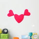 Painted Pink Hearts Plasticine Wall Decal