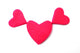 Painted Pink Hearts Plasticine Wall Decal