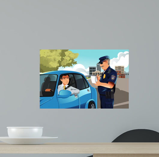 Traffic Violation Wall Decal