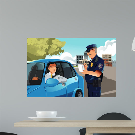 Traffic Violation Wall Decal
