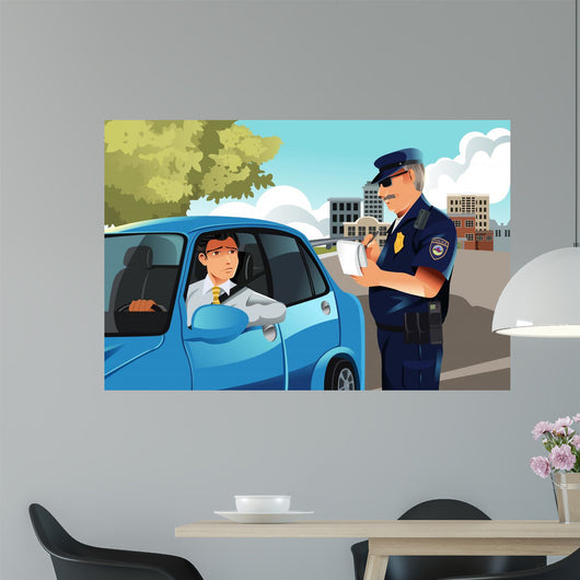 Traffic Violation Wall Decal