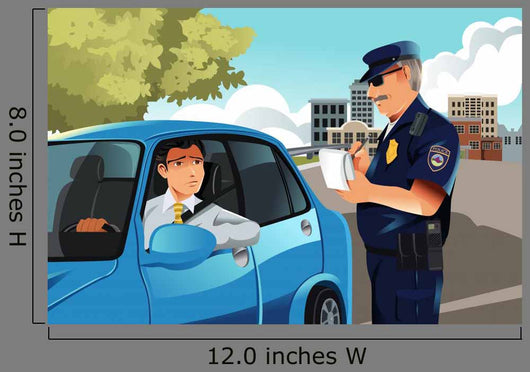 Traffic Violation Wall Decal