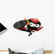 Robot Ninja Kick Wall Decal