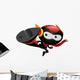 Robot Ninja Kick Wall Decal