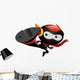 Robot Ninja Kick Wall Decal