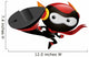 Robot Ninja Kick Wall Decal