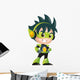 Techno Kid Mascot Standing Wall Decal